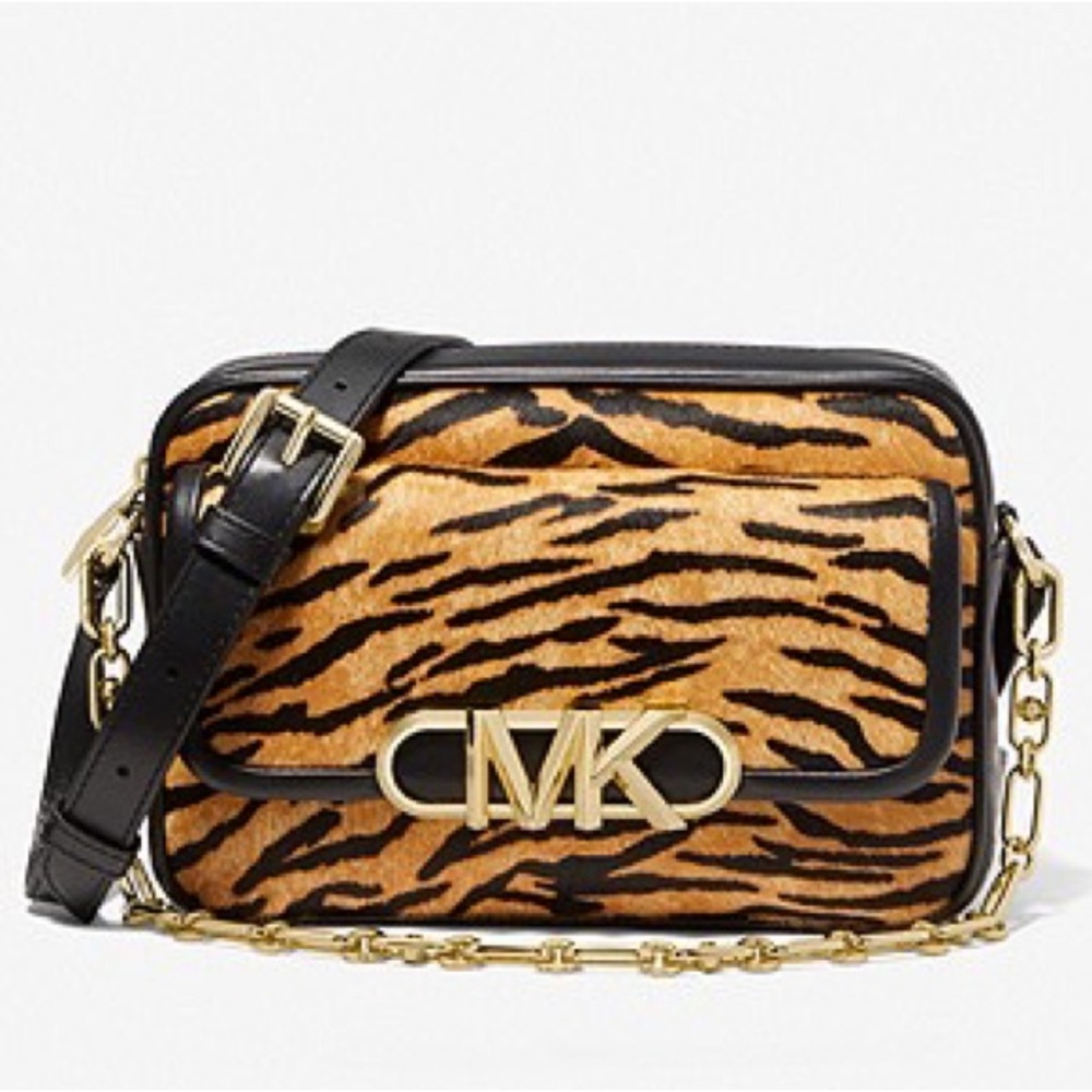 MICHAEL Michael Kors Parker Medium Tiger Print Calf Hair Crossbody Bag